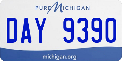 MI license plate DAY9390