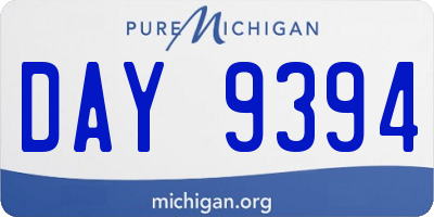 MI license plate DAY9394