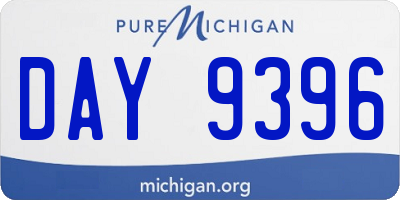 MI license plate DAY9396