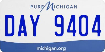MI license plate DAY9404