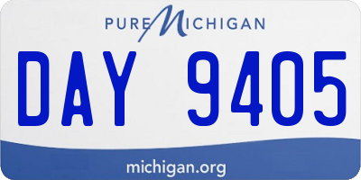 MI license plate DAY9405