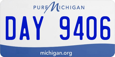 MI license plate DAY9406