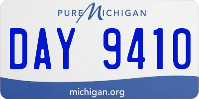 MI license plate DAY9410