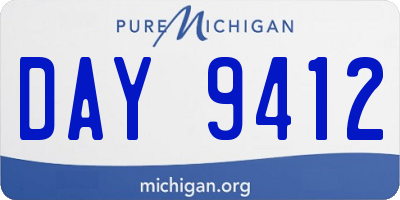 MI license plate DAY9412