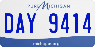 MI license plate DAY9414
