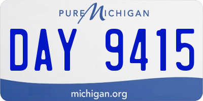 MI license plate DAY9415