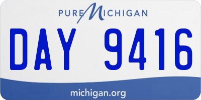 MI license plate DAY9416
