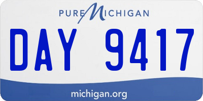 MI license plate DAY9417