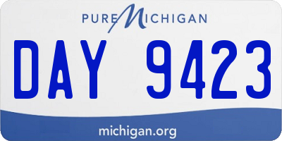 MI license plate DAY9423