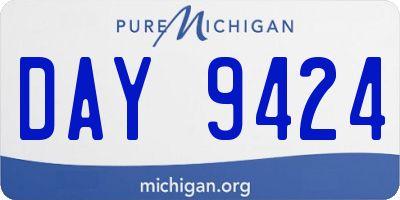 MI license plate DAY9424