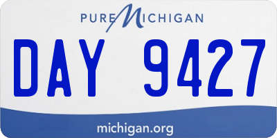 MI license plate DAY9427