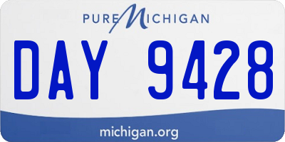 MI license plate DAY9428