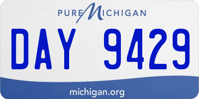 MI license plate DAY9429