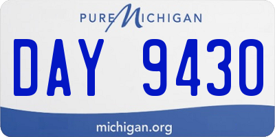 MI license plate DAY9430