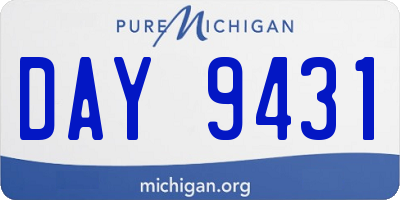 MI license plate DAY9431