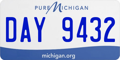 MI license plate DAY9432