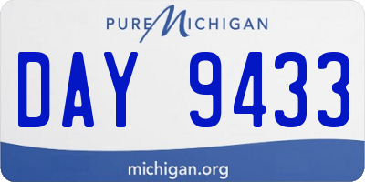 MI license plate DAY9433