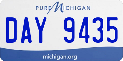 MI license plate DAY9435