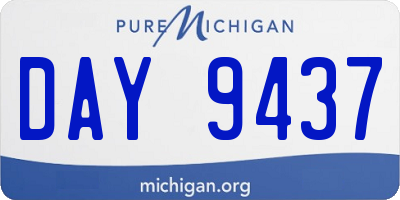 MI license plate DAY9437