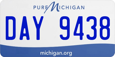 MI license plate DAY9438