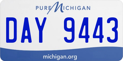 MI license plate DAY9443