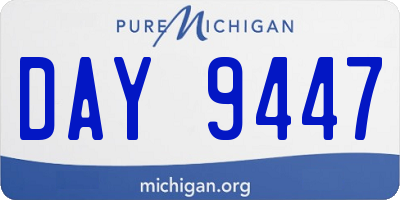 MI license plate DAY9447
