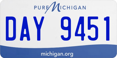 MI license plate DAY9451