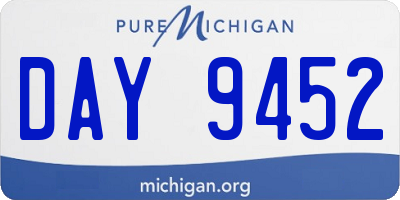 MI license plate DAY9452