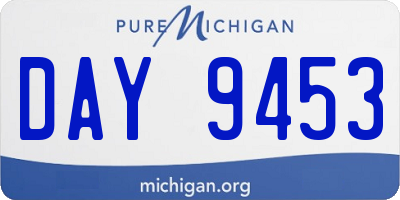 MI license plate DAY9453