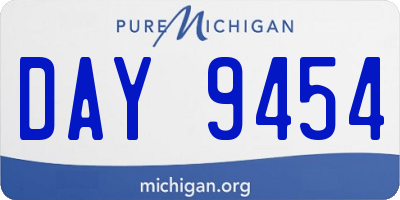 MI license plate DAY9454
