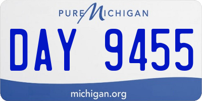 MI license plate DAY9455