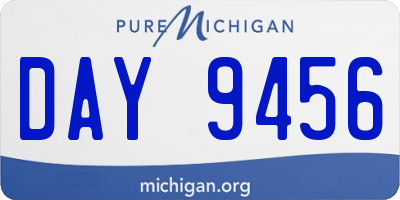 MI license plate DAY9456
