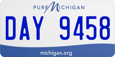 MI license plate DAY9458