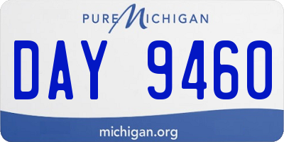 MI license plate DAY9460