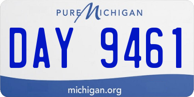 MI license plate DAY9461