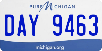 MI license plate DAY9463