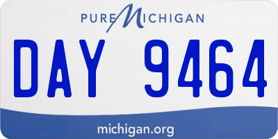 MI license plate DAY9464