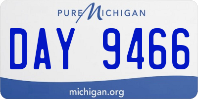MI license plate DAY9466