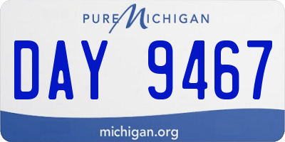 MI license plate DAY9467