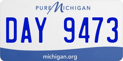 MI license plate DAY9473