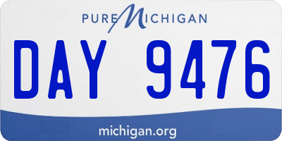 MI license plate DAY9476