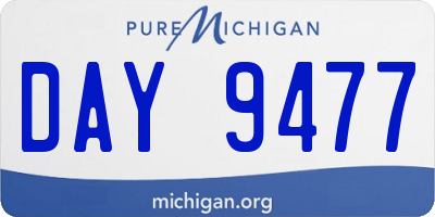 MI license plate DAY9477