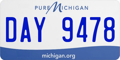 MI license plate DAY9478