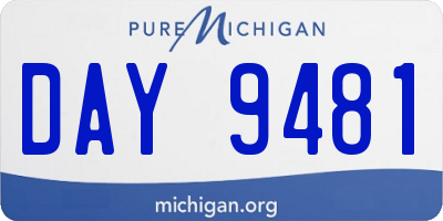 MI license plate DAY9481