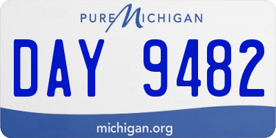 MI license plate DAY9482