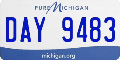 MI license plate DAY9483