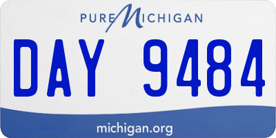 MI license plate DAY9484