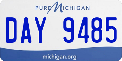 MI license plate DAY9485