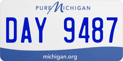 MI license plate DAY9487