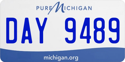 MI license plate DAY9489
